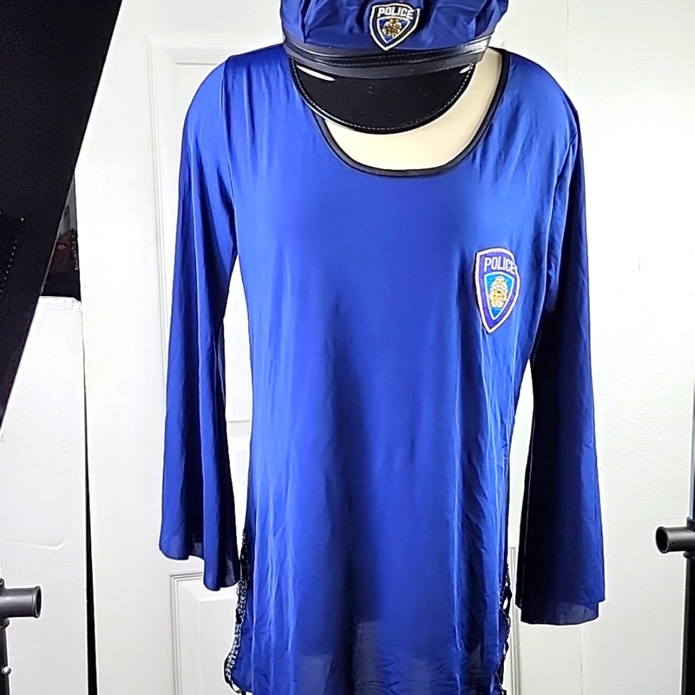 Sexy Cop 2pc Dress and hat Halloween Costume